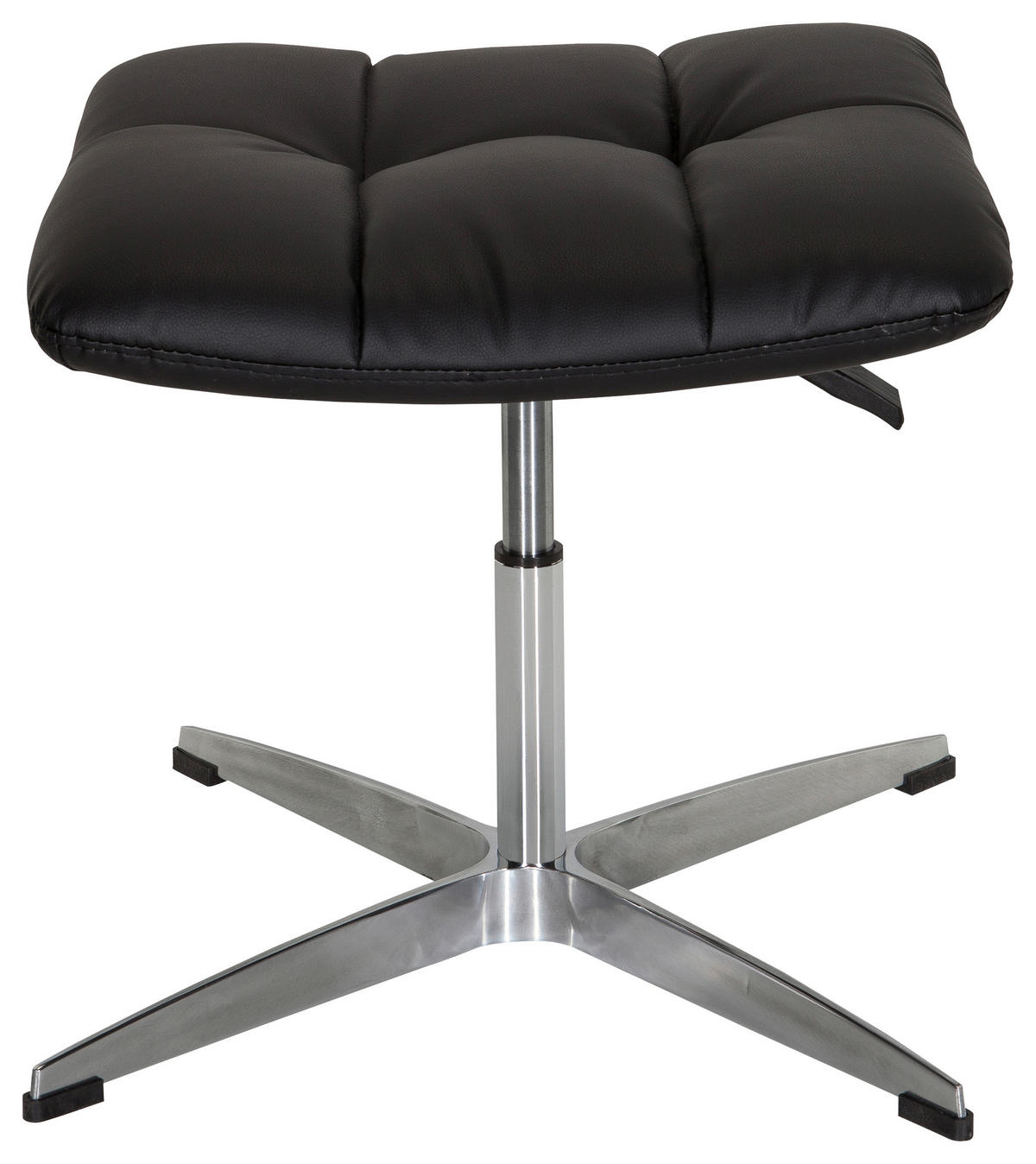 BÜROHOCKER Schwarz  - Silberfarben/Schwarz, MODERN, Textil/Metall (47/38/47cm) - MID.YOU