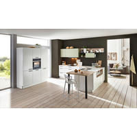 EINBAUKÜCHE SOFT LACK  - Weiß/Grün, Design, Holzwerkstoff - Nolte Küchen