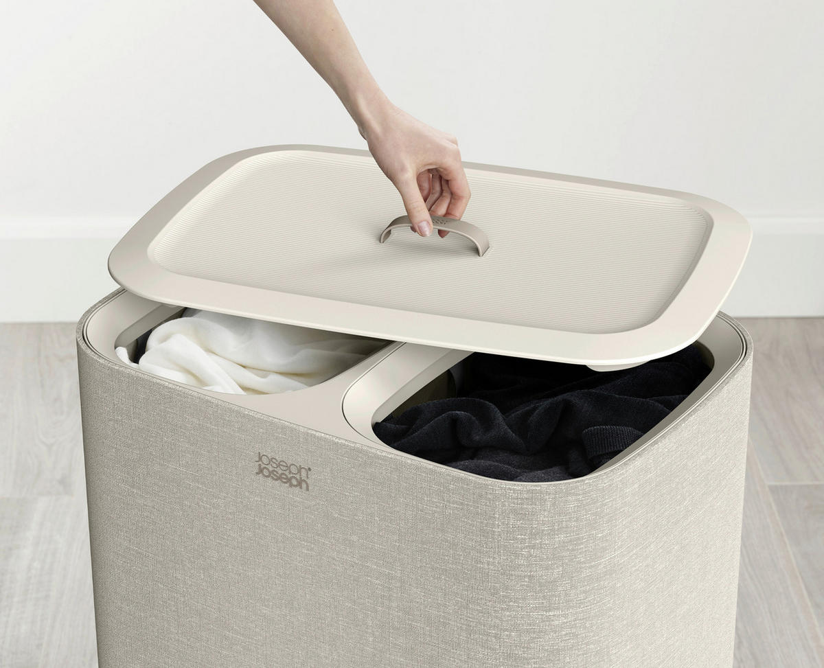 WÄSCHESAMMLER - Grauweiß, Basics, Kunststoff/Textil (56/71/39,5cm) - Joseph Joseph
