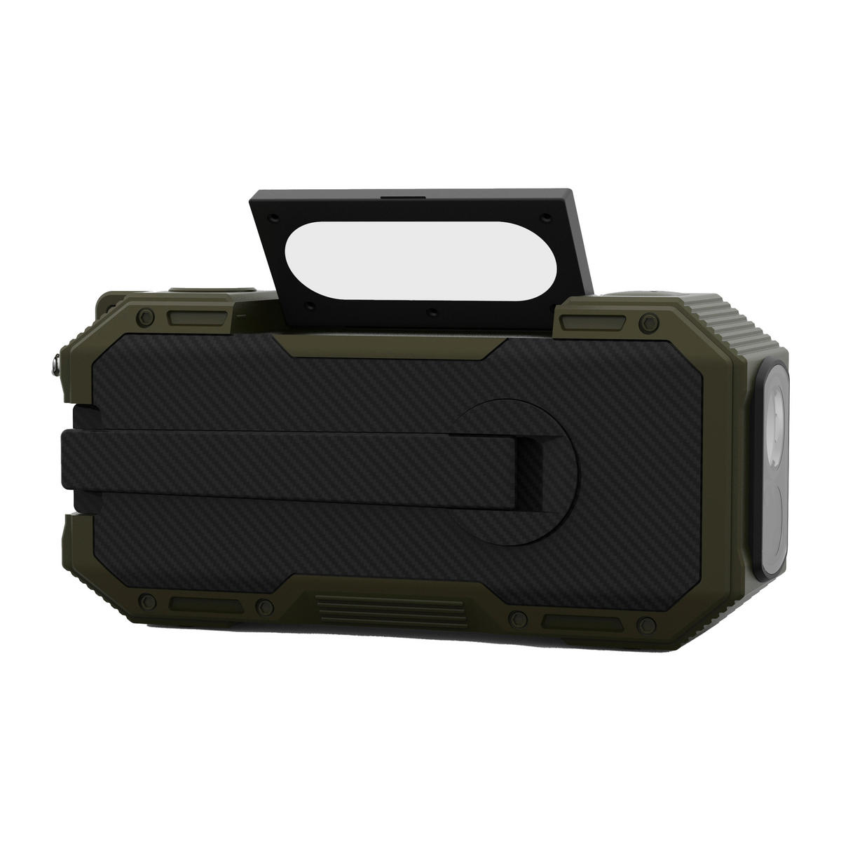 NOUZOVÉ LED SVÍTIDLO - černá/olivově zelená, Basics, plast (17,4/5,5/7,9cm) - Mican