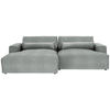 ECKSOFA Felicia in Chenille Grau  187/268 cm  - Schwarz/Grau, Design, Kunststoff/Textil (187/268cm) - Stylife
