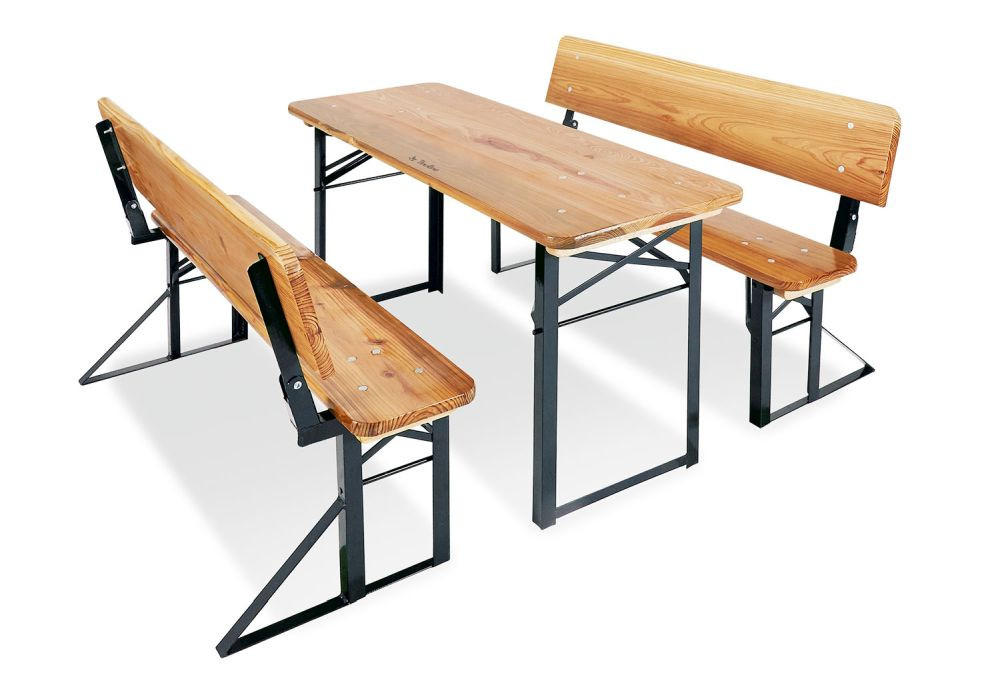 KINDERSITZGRUPPE Sepp mit Lehne, 3-tlg.  - Dunkelgrün/Naturfarben, Basics, Holz/Metall (109/40/53cm) - Pinolino