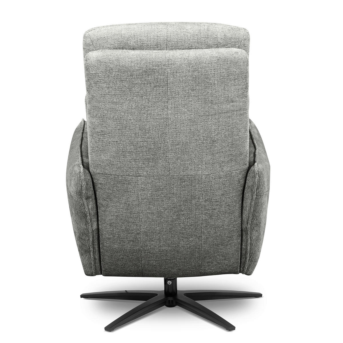 RELAXSESSEL in Textil Hellgrau  - Hellgrau/Schwarz, Design, Textil/Metall (77/107/88cm) - Livetastic