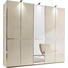 DREHTÜRENSCHRANK in Creme, Trüffeleichefarben - Chromfarben/Trüffeleichefarben, Design, Glas/Holzwerkstoff (250/236/62cm) - Novel DREHTÜRENSCHRANK in Creme, Trüffeleichefarben - Chromfarben/Trüffeleichefarben, Design, Glas/Holzwerkstoff (250/236/62cm) - Novel