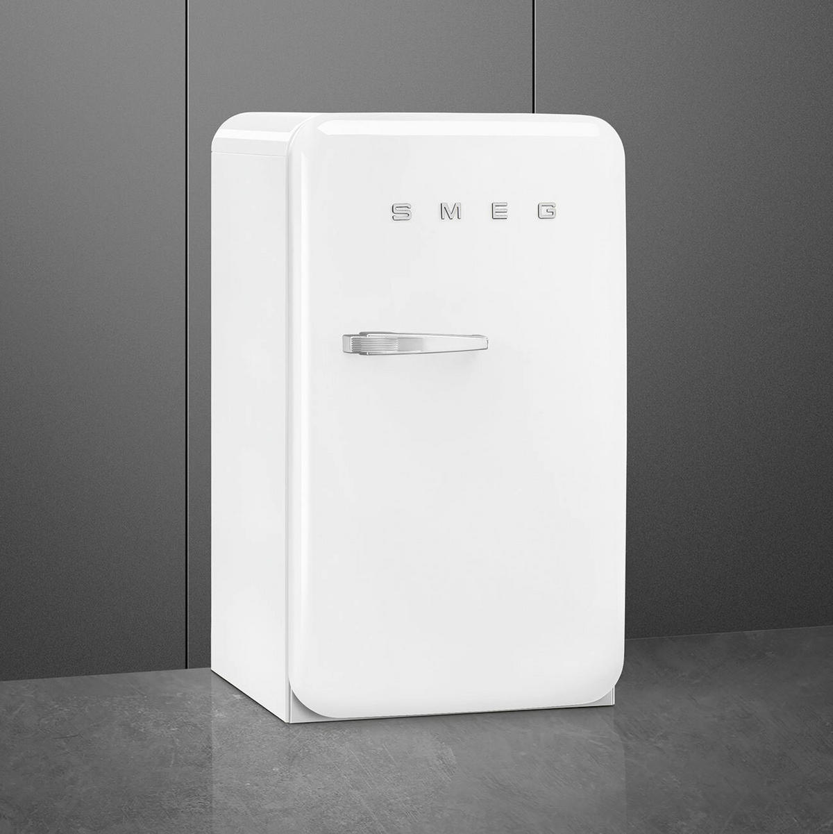 KÜHLSCHRANK 54.5/97.0/70.1 cm  - Weiss Hochglanz, Trend, Metall (54.5/97.0/70.1cm) - SMEG