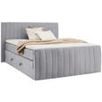 BOXSPRINGBETT 180/200 cm in Grau - Schwarz/Grau, KONVENTIONELL, Kunststoff/Textil (180/200cm) - Carryhome