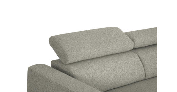 ECKSOFA in Struktur Greige  280/205 cm  - Greige/Schwarz, Design, Textil/Metall (280/205cm) - Xora