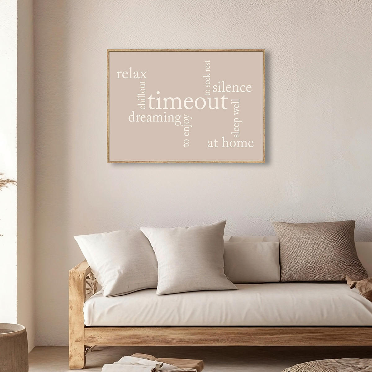 MŰNYOMAT 70/50 cm  - tölgyfa színű/színes, Lifestyle, faalapú anyag (70/50cm) - Monee