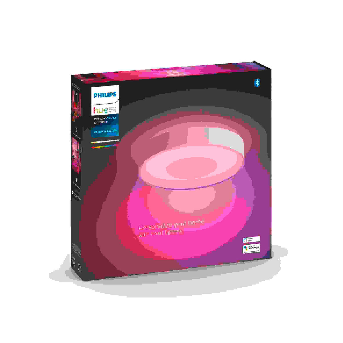 LED-DECKENLEUCHTE White & Color Ambiance Infuse M  Smart 38,1/8,4 cm   - Weiß, Design, Metall (38,1/8,4cm) - Philips HUE