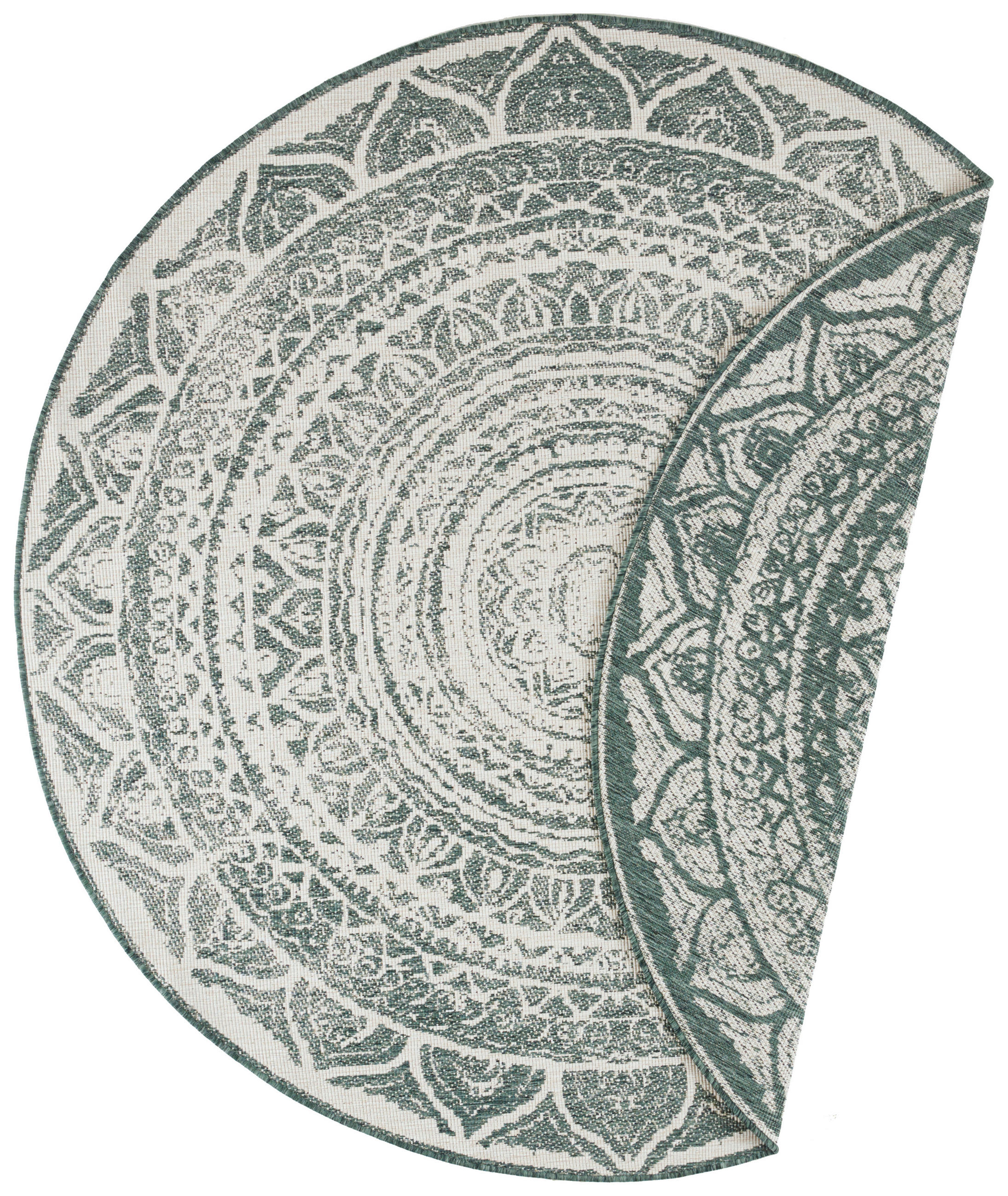 OUTDOORTEPPICH 200 cm Twin Supreme Grün, Creme  - Creme/Grün, Basics, Kunststoff (200cm) - Hanse Home