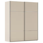 SCHWEBETÜRENSCHRANK  in Champagner  - Chromfarben/Champagner, KONVENTIONELL, Holzwerkstoff/Metall (162/223/68cm) - Novel