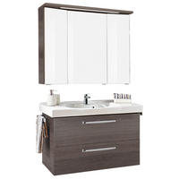 BADEZIMMER  in 92 cm  - Graphitfarben, KONVENTIONELL, Holzwerkstoff (92cm) - Sadena