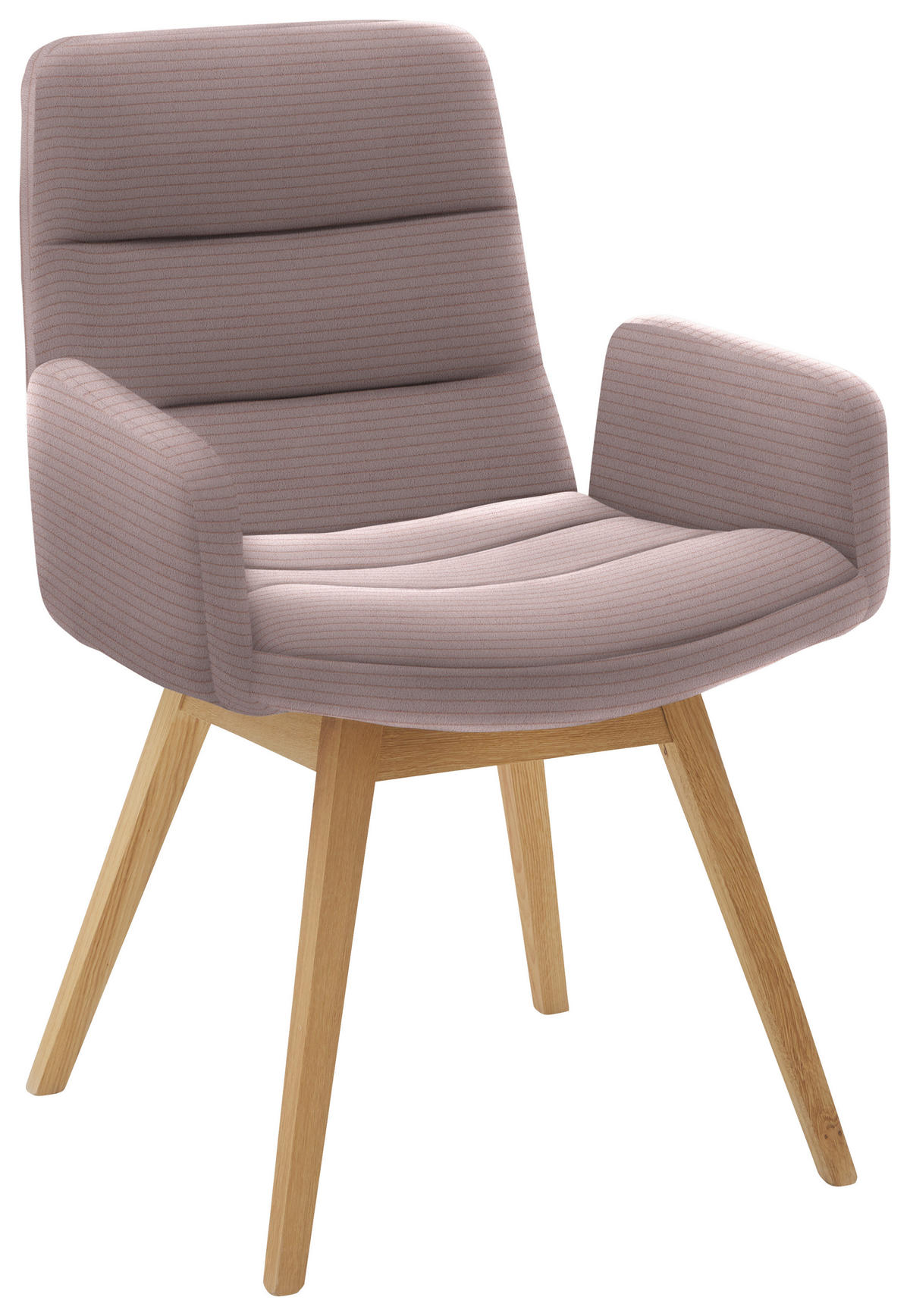 ARMLEHNSTUHL  in Cord  - Hellrosa/Naturfarben, Design, Holz/Textil (61/88/66cm) - Dieter Knoll