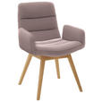 ARMLEHNSTUHL  in Cord  - Hellrosa/Naturfarben, Design, Holz/Textil (61/88/66cm) - Dieter Knoll