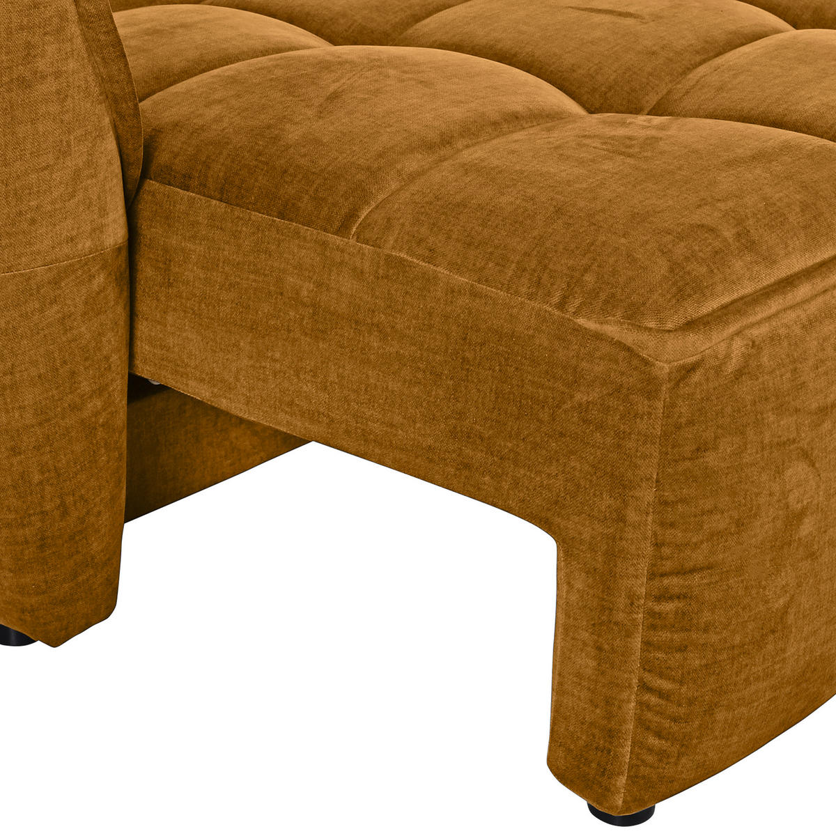 BÄDDSOFFA i flatväv senapsgul  - svart/senapsgul, Klassisk, textil/plast (250/70/118cm) - MID.YOU