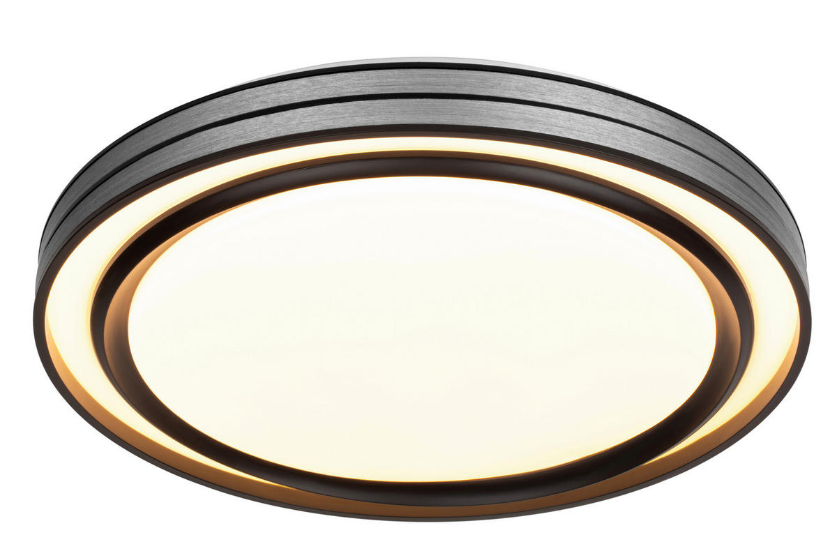 LED PLAFONJERA - bela/crna, Osnovno, metal/plastika (49/7,5cm) - Novel