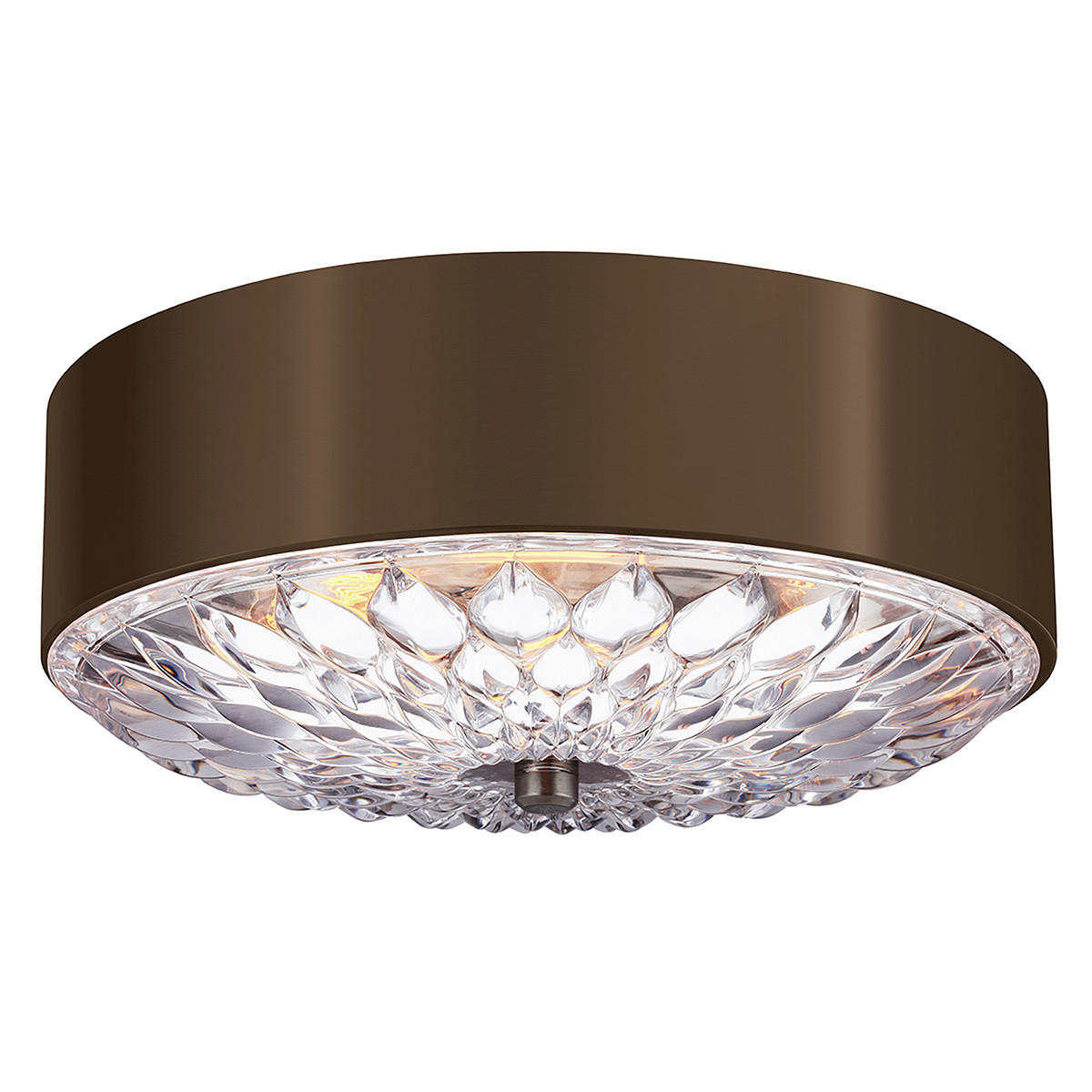 DECKENLEUCHTE  40.6/15.2 cm    - Messingfarben/Braun, Konventionell, Glas/Metall (40.6/15.2cm) - Elstead Lighting
