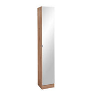 HOCHSCHRANK 32,5/195,5/33 cm  - Eichefarben, KONVENTIONELL, Glas/Holzwerkstoff (32,5/195,5/33cm) - Xora