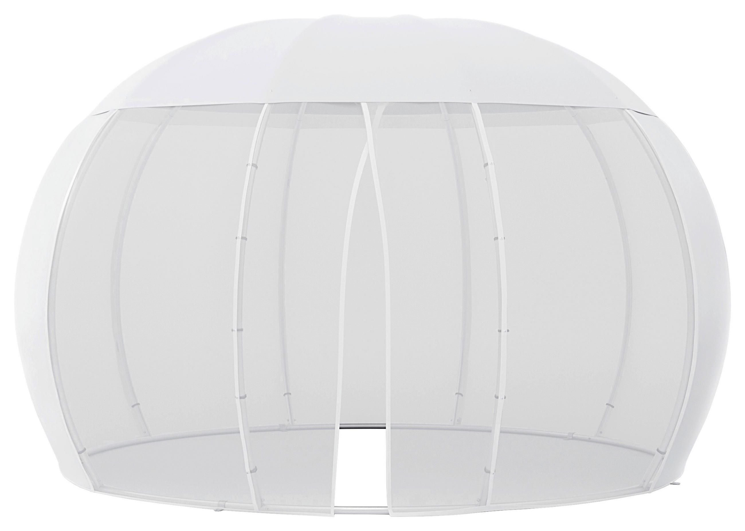 PAVILLON 372/250/372 cm Aluminium  - Silberfarben/Weiß, Basics, Textil/Metall (372/250/372cm)