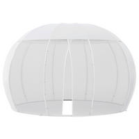 PAVILLON 372/250/372 cm Aluminium  - Silberfarben/Weiß, Basics, Textil/Metall (372/250/372cm)