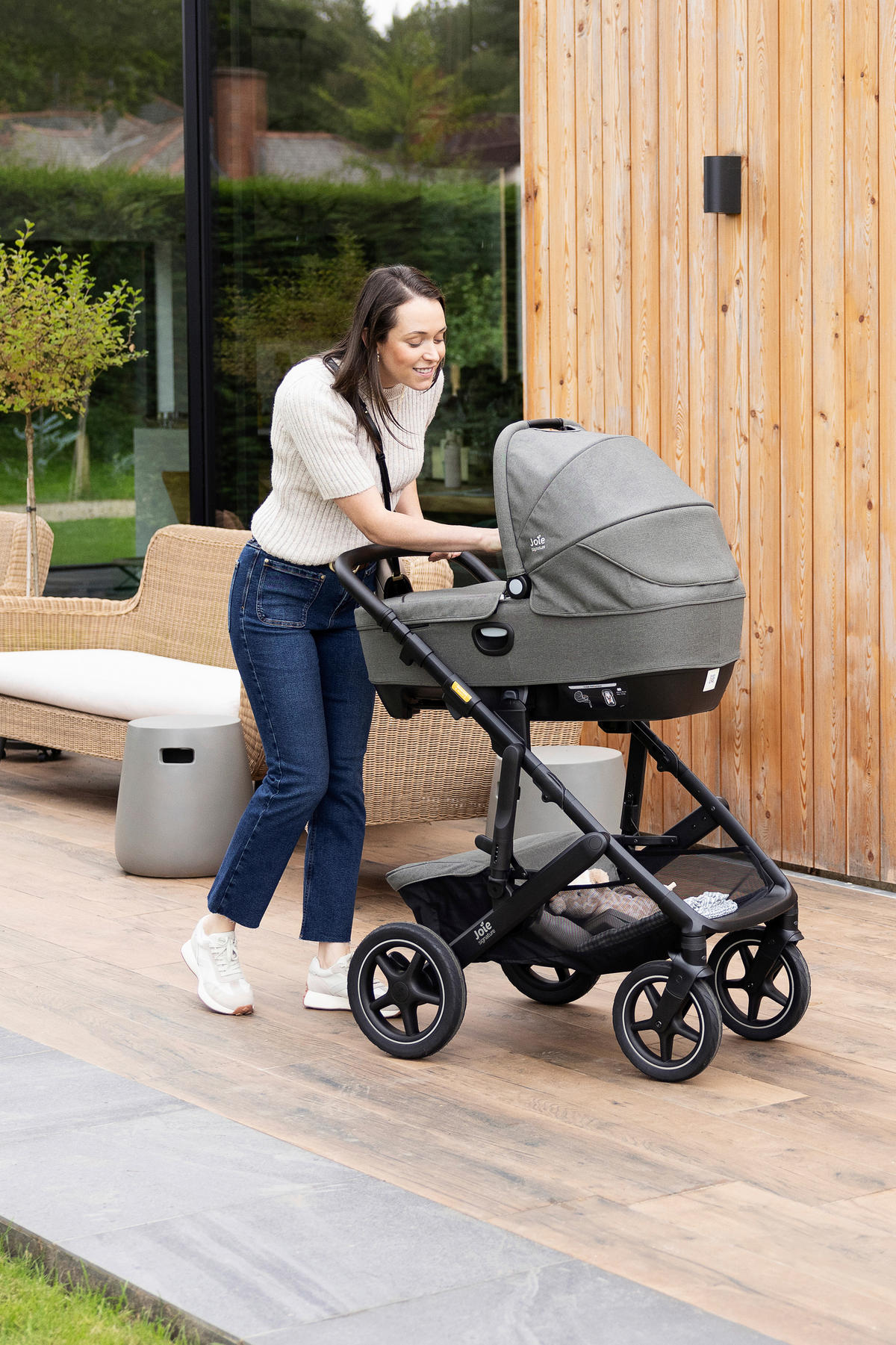 KOMBIKINDERWAGEN  Vinca inkl. Calmi  Evergreen  - Schwarz/Olivgrün, Basics, Kunststoff (82/68/45cm) - JOIE SIGNATURE