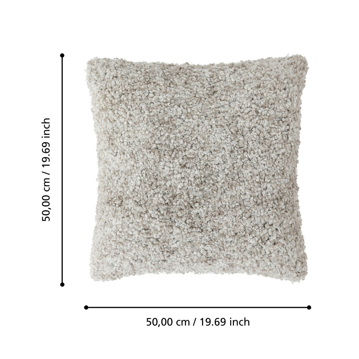 ZIERKISSEN  50/50 cm   - Beige, Basics, Textil (50/50cm) - Eglo
