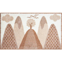 BADTEPPICH Mountains Beige 60/90 cm  - Beige, Basics, Kunststoff/Textil (60/90cm) - Grund