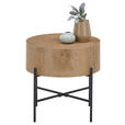 BEISTELLTISCH 45/45/45 cm Schwarz, Eichefarben rund  - Eichefarben/Schwarz, Design, Holzwerkstoff/Metall (45/45/45cm) - Xora
