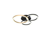 PLAFONIERĂ CU LED - auriu/negru, Design, plastic/metal (63,5/61,5/13cm) - Wofi