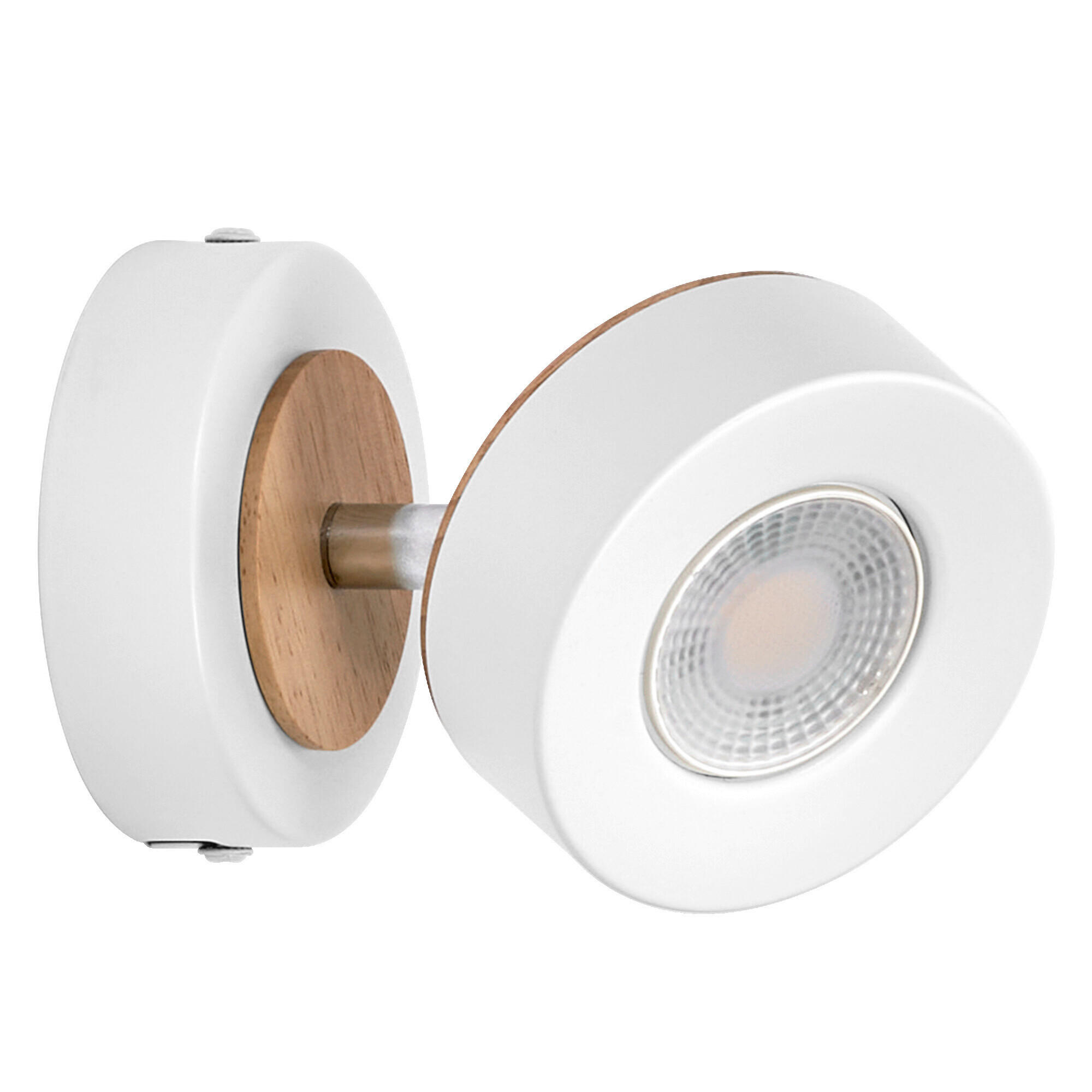 LED-STRAHLER 9/12,2/9 cm   - Weiß, Design, Holz/Kunststoff (9/12,2/9cm) - Osram