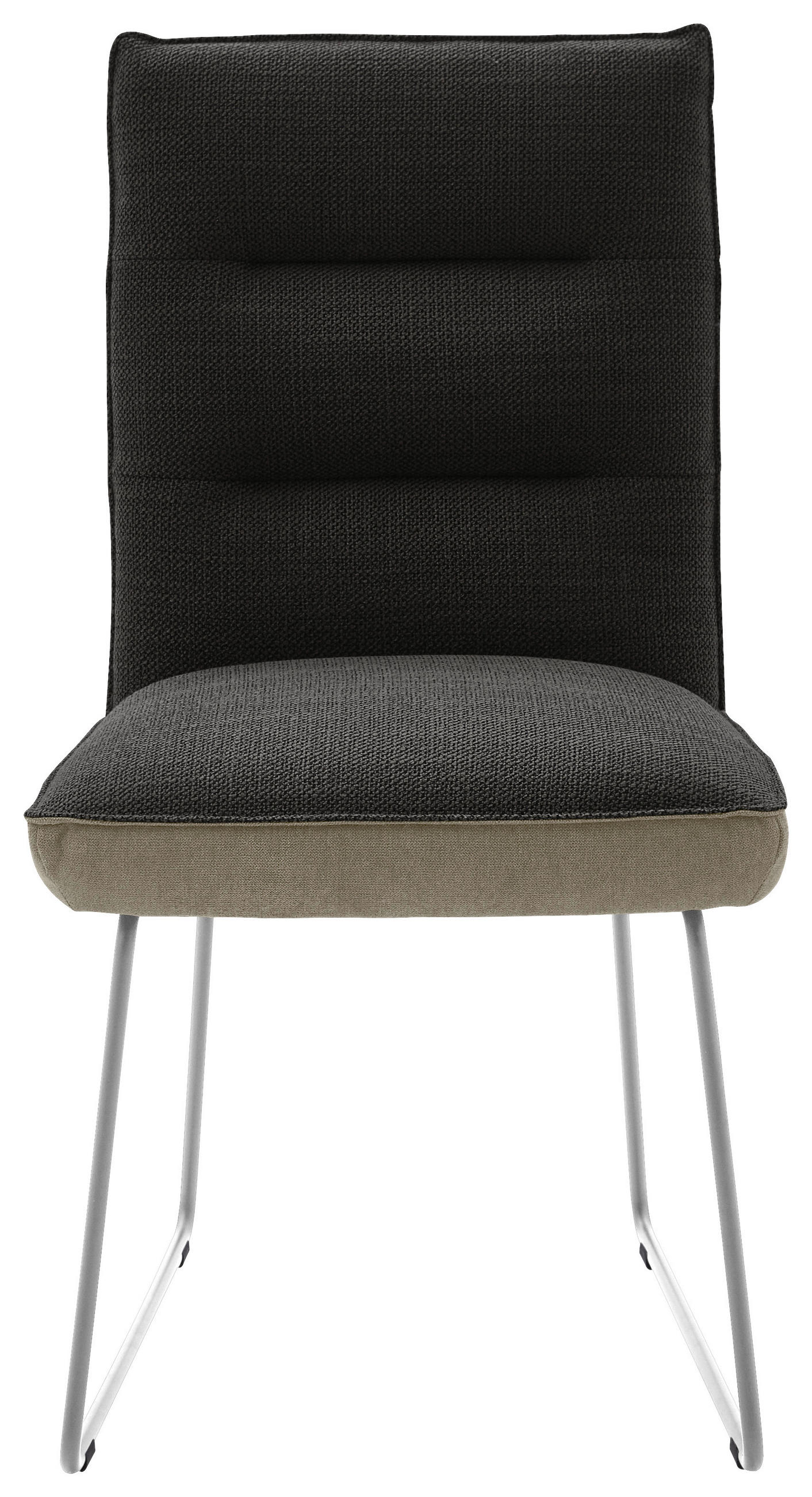 STUHL  in Stahl Flachgewebe Metall, Textil  - Edelstahlfarben/Greige, Design, Textil/Metall (49/93/59cm) - Dieter Knoll