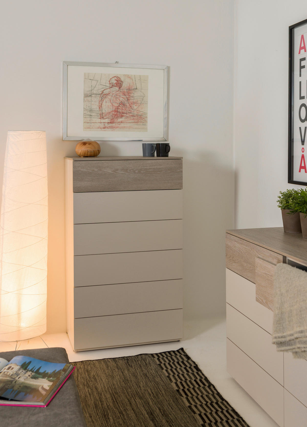 KOMODA,  - Moderno, leseni material (70/119.4/45cm) - Xora