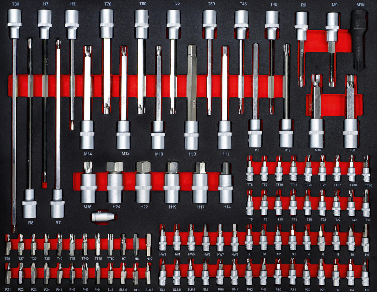 WERKSTATTWAGEN 79,51/96,97/45,5 cm  - Rot/Schwarz, Basics (79,51/96,97/45,5cm)