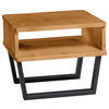 NACHTKÄSTCHEN in massiv Wildeiche Wildeiche  - Wildeiche/Anthrazit, Design, Holz/Metall (48/36/38cm) - Hasena