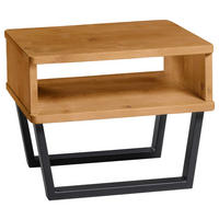 NACHTSCHRANK 48/36/38 cm Wildeiche massiv  - Wildeiche/Anthrazit, Design, Holz/Metall (48/36/38cm) - Hasena