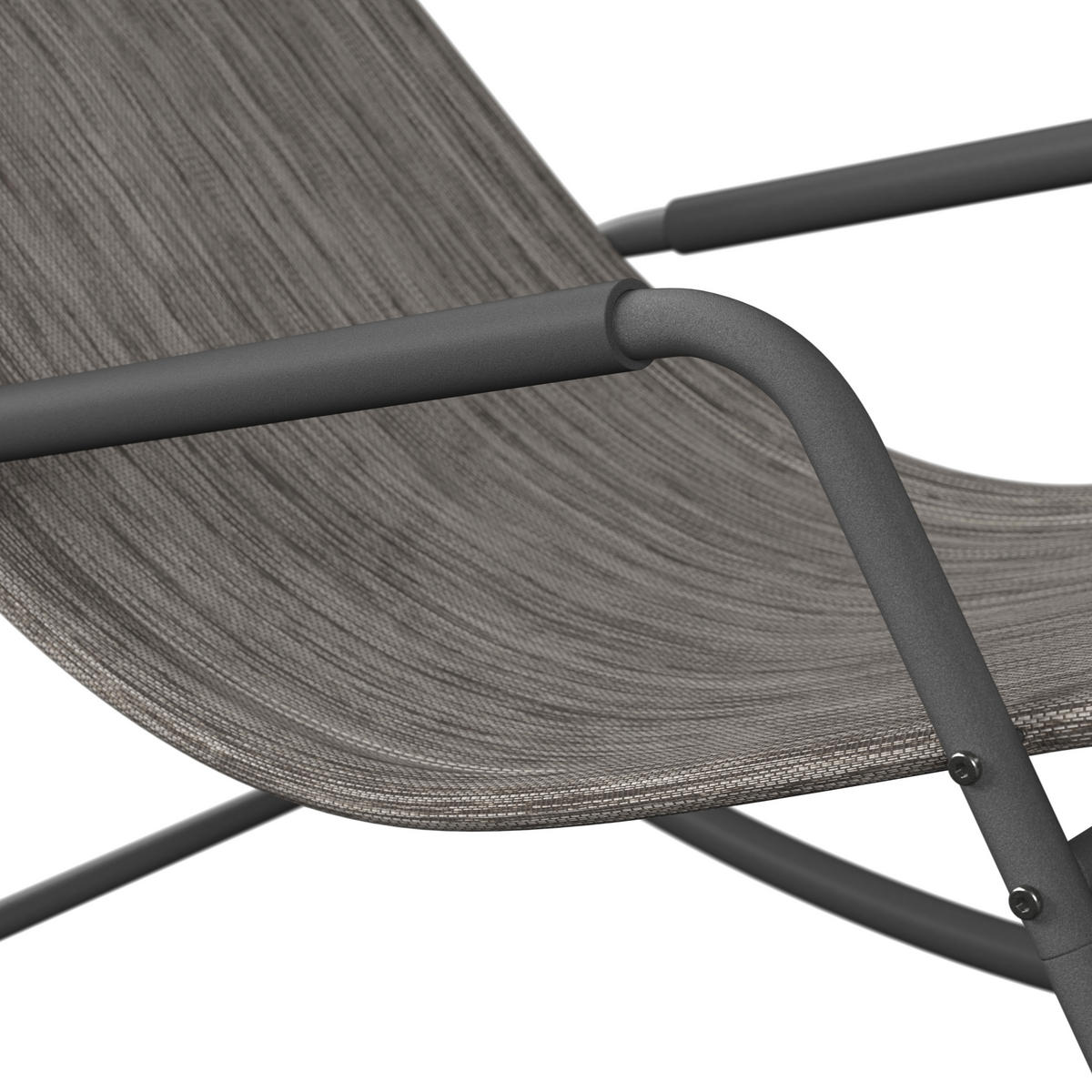 SCHAUKELLIEGE 57/81/143 cm  - Anthrazit/Grau, Design, Textil/Metall (57/81/143cm) - Ambia Garden