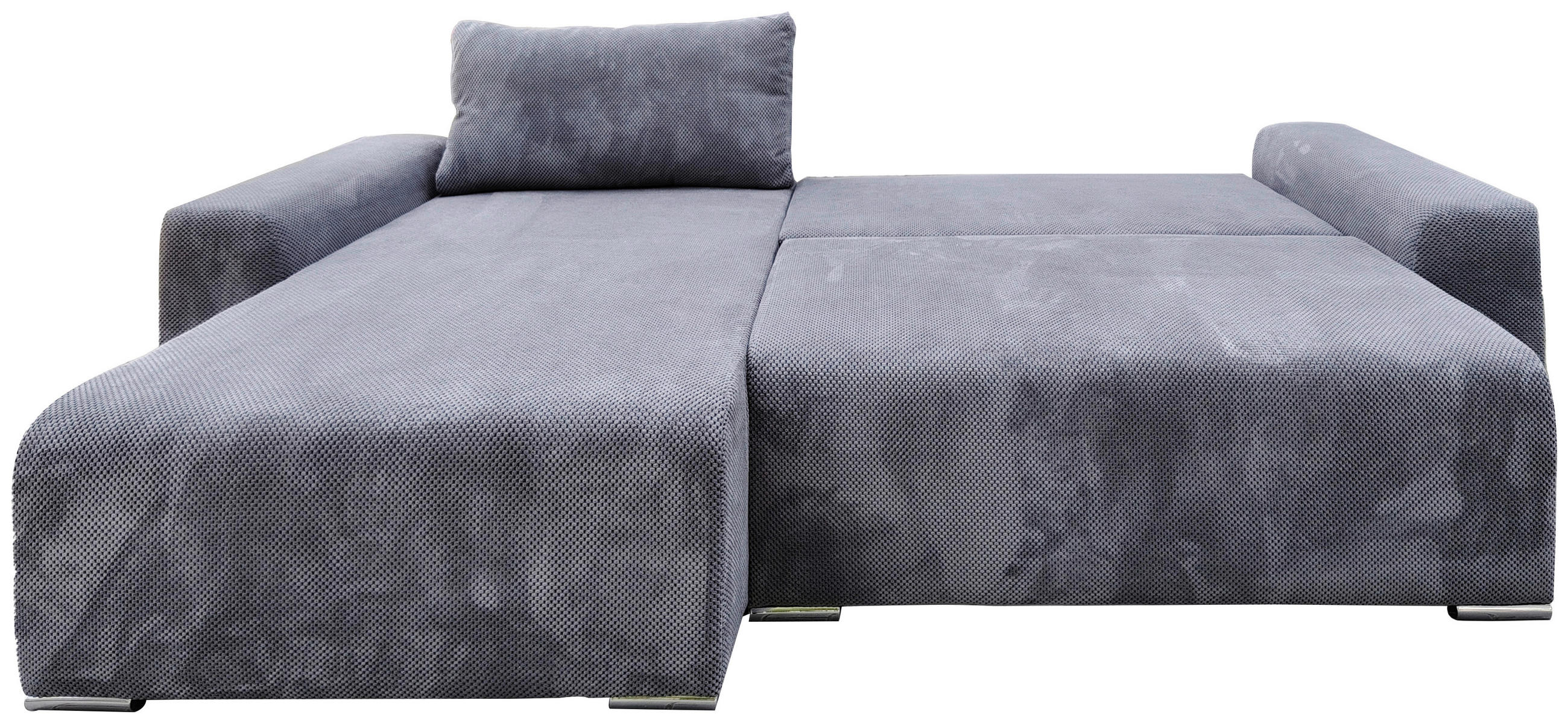 SEDEŽNA GARNITURA, siva  - srebrne barve/siva, Design, umetna masa/tekstil - Carryhome