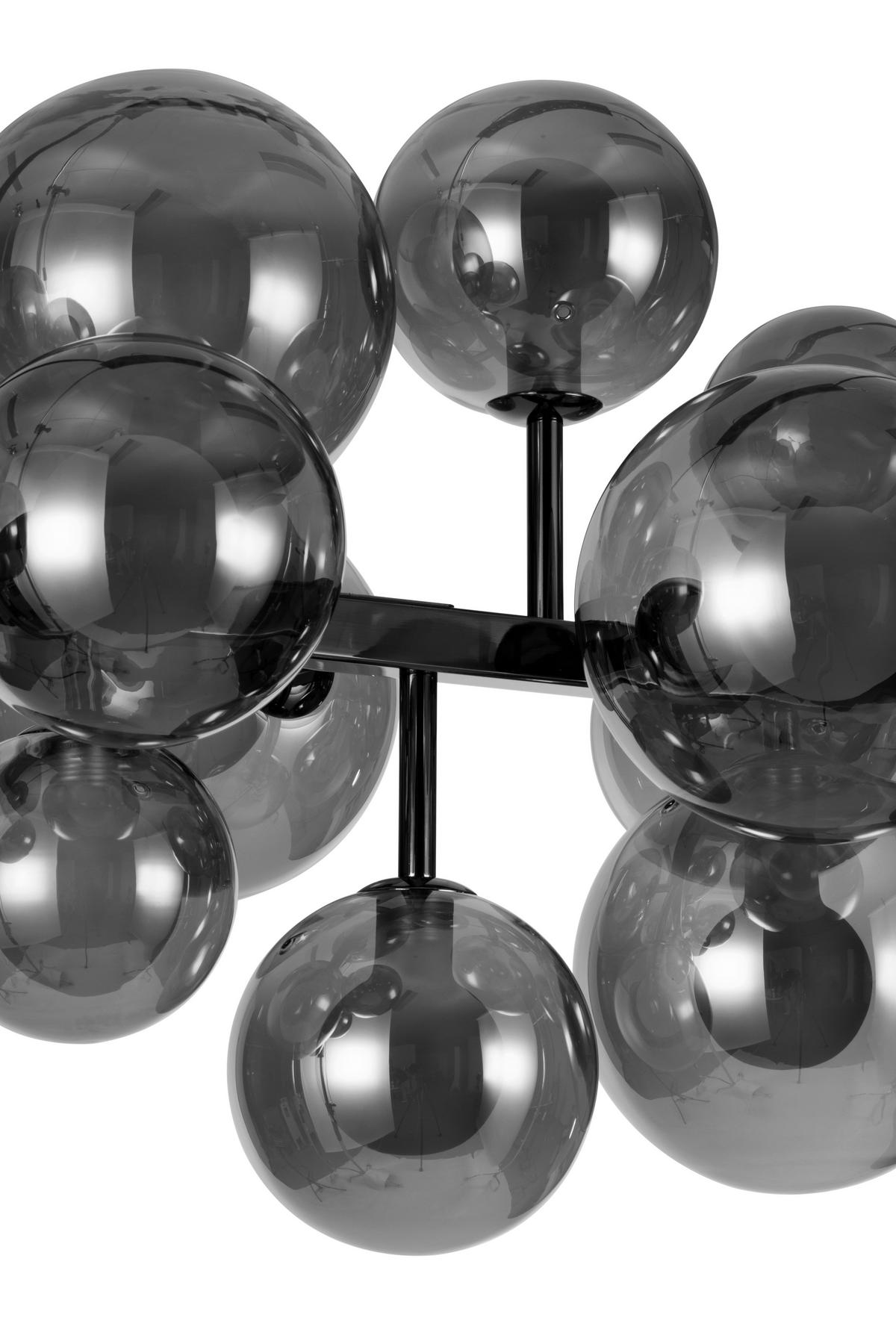 HÄNGELEUCHTE Dglas 120/40/150 cm   - Schwarzchrom, Design, Glas/Metall (120/40/150cm) - Dieter Knoll