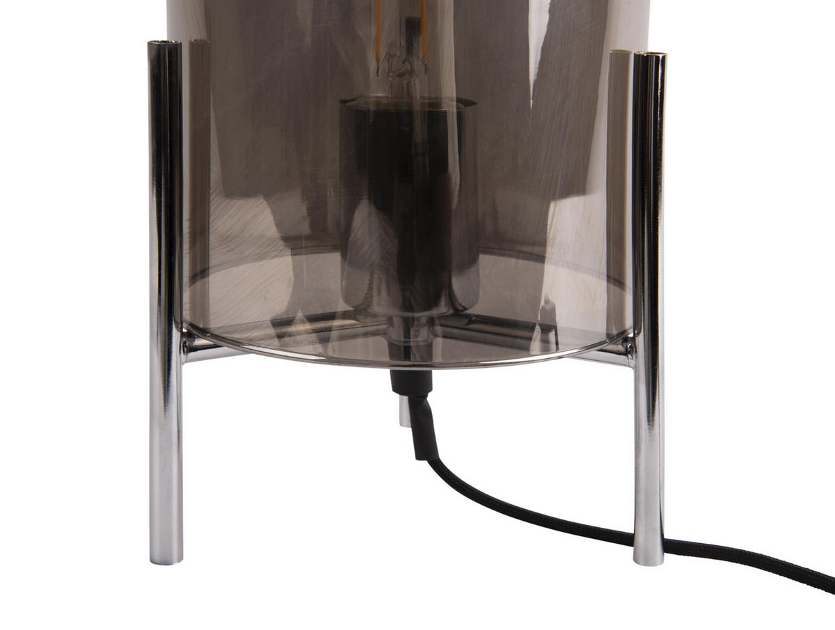 TISCHLEUCHTE - Grau, Trend, Glas/Metall (30/16/16cm) - Present Time