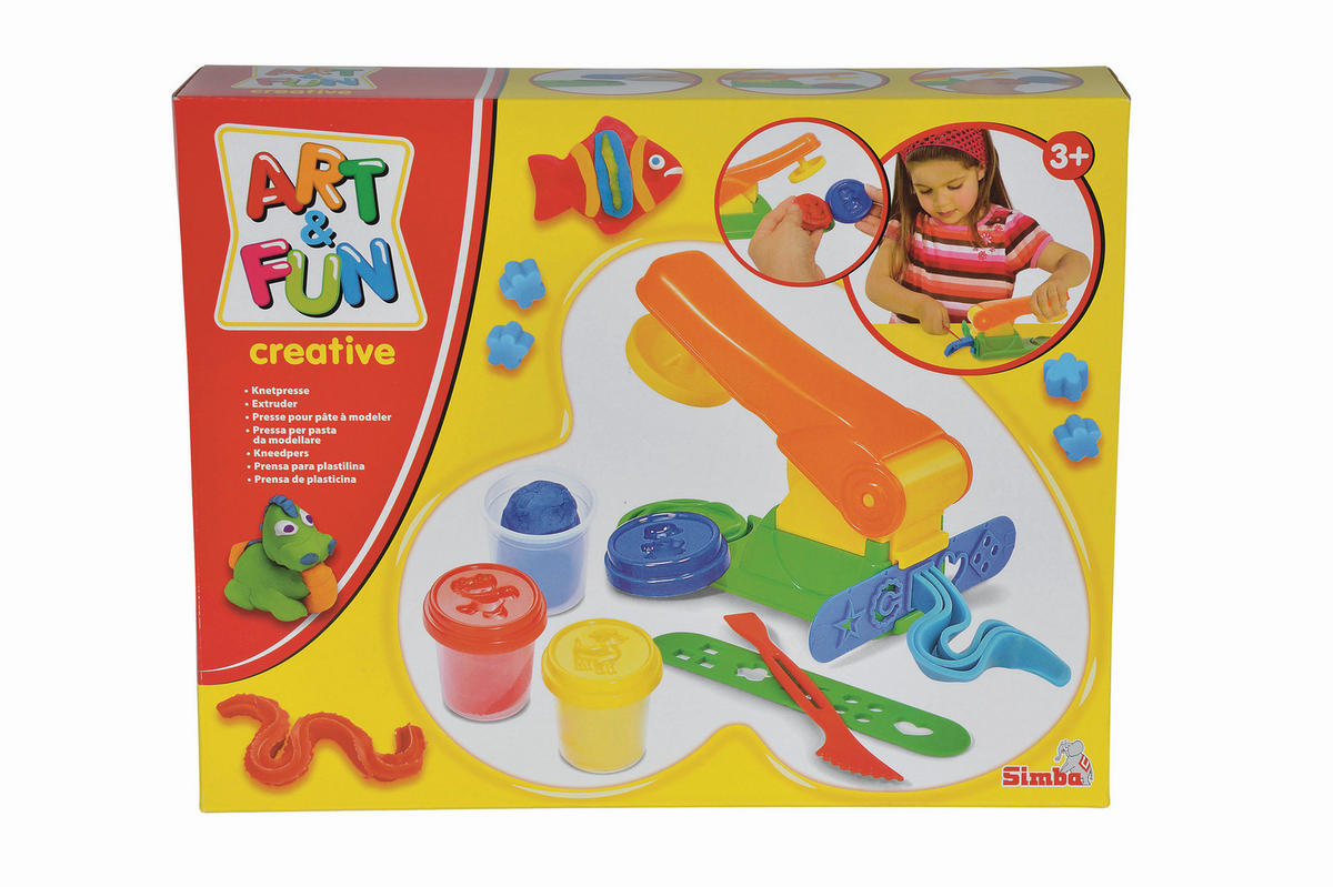 KNETMASSE Art & Fun  - Blau/Rot, Basics, Kunststoff - Simba