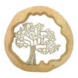 DEKOBAUM  - Silberfarben/Braun, LIFESTYLE, Holz/Metall (31/31/4,5cm) - Ambia Home