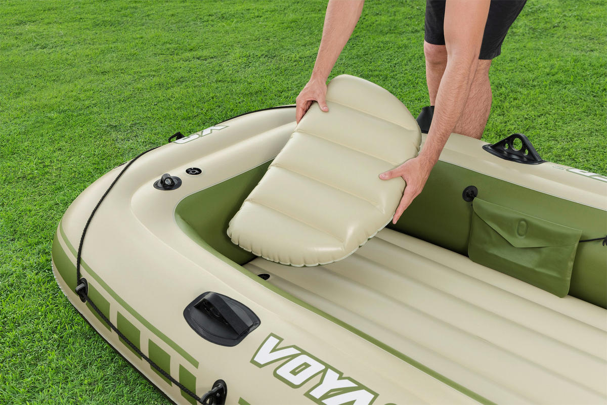 SCHLAUCHBOOT VOYAGER X3  - Beige/Olivgrün, KONVENTIONELL, Kunststoff/Metall (294/137/39cm) - Bestway