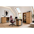 AKTENSCHRANK Eiche furniert, massiv Eichefarben  - Eichefarben, Natur, Holz/Holzwerkstoff (73/189/38cm) - Linea Natura