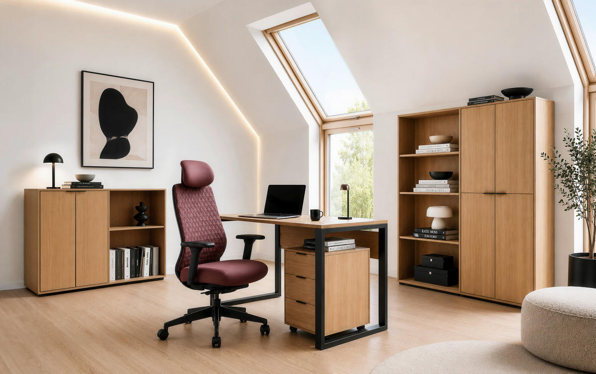 AKTENSCHRANK 73/189/38 cm  - Eichefarben, Natur, Holz/Holzwerkstoff (73/189/38cm) - Linea Natura
