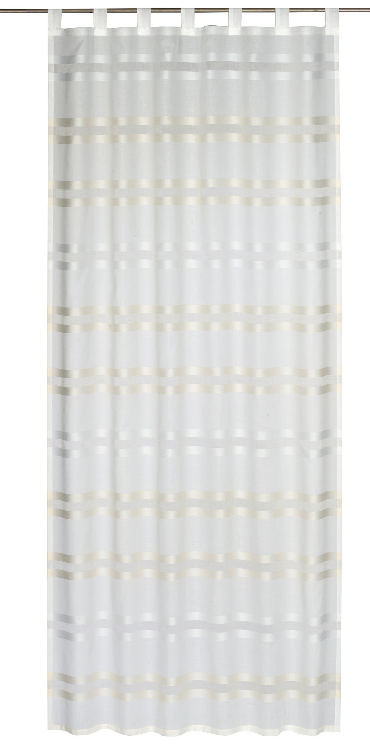 SCHLAUFENSCHAL  halbtransparent   140/255 cm 2 Stück  - Beige, Basics, Textil (140/255cm)