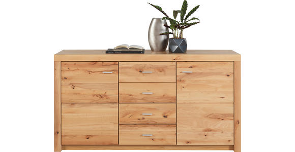 SIDEBOARD 163/88/44 cm - Buchefarben/Alufarben, KONVENTIONELL, Holz/Kunststoff (163/88/44cm) - Cantus