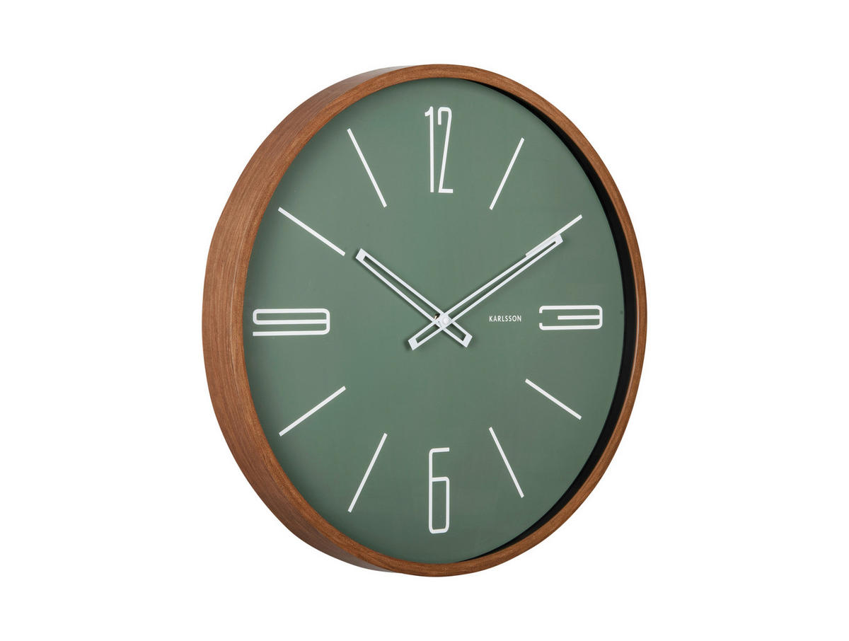 WANDUHR Marcado Grün  - Grün, Basics, Kunststoff (51cm) - Karlsson