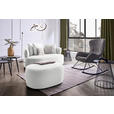 2-SITZER-SOFA in Bouclé Creme  - Creme/Schwarz, MODERN, Kunststoff/Textil (177/86/105cm) - Hom`in