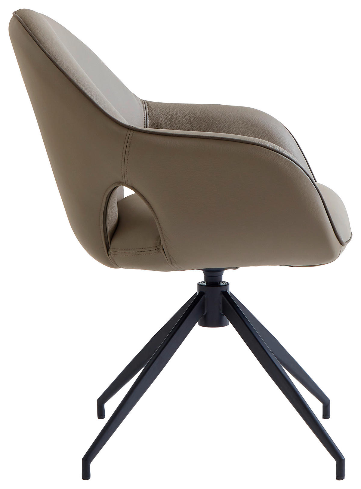 KAROSSZÉK antracit, fekete  - fekete/antracit, Design, bőr/fém (62/85/64cm) - Novel