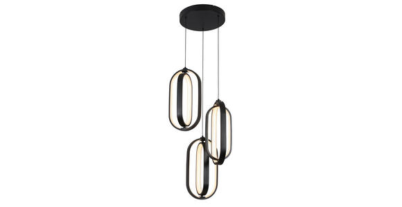 LED-HÄNGELEUCHTE 34/250 cm - Schwarz, Design, Kunststoff/Metall (34/250cm) - Novel